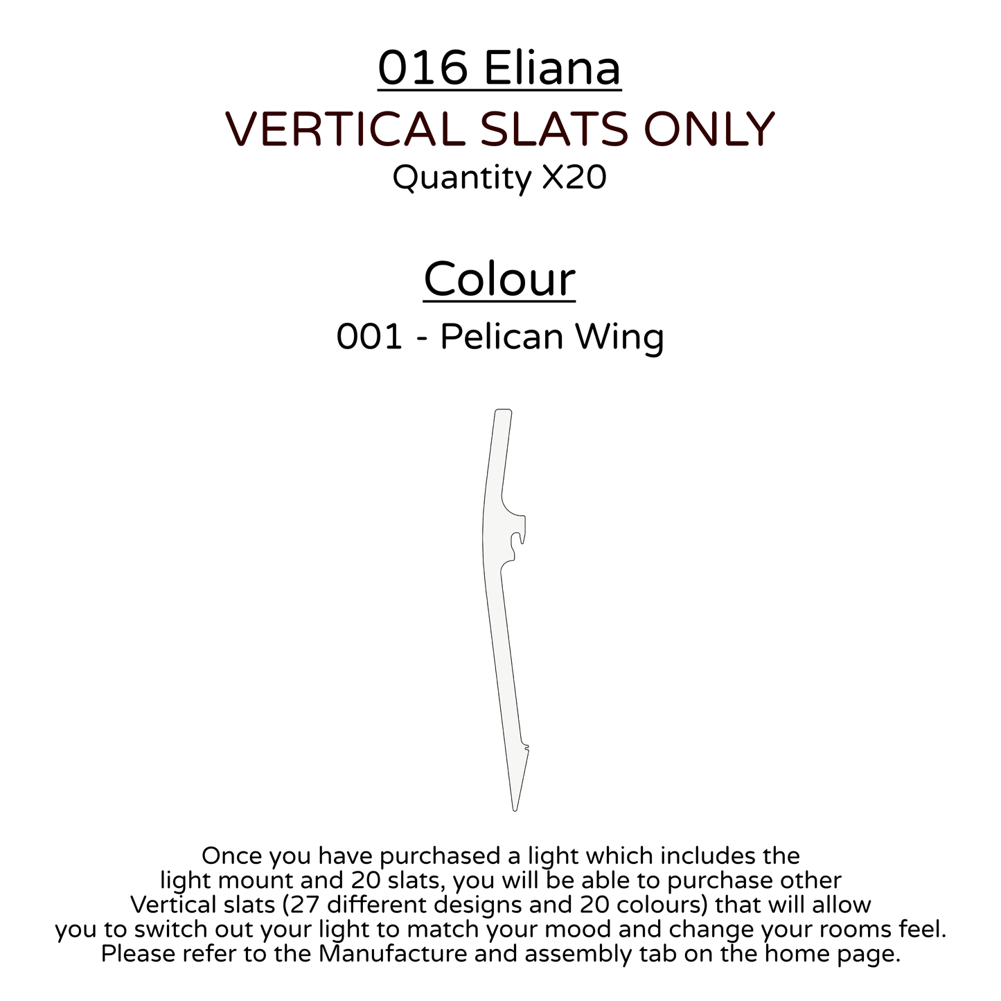 Ceiling Light - Vertical Slats - 016 Eliana