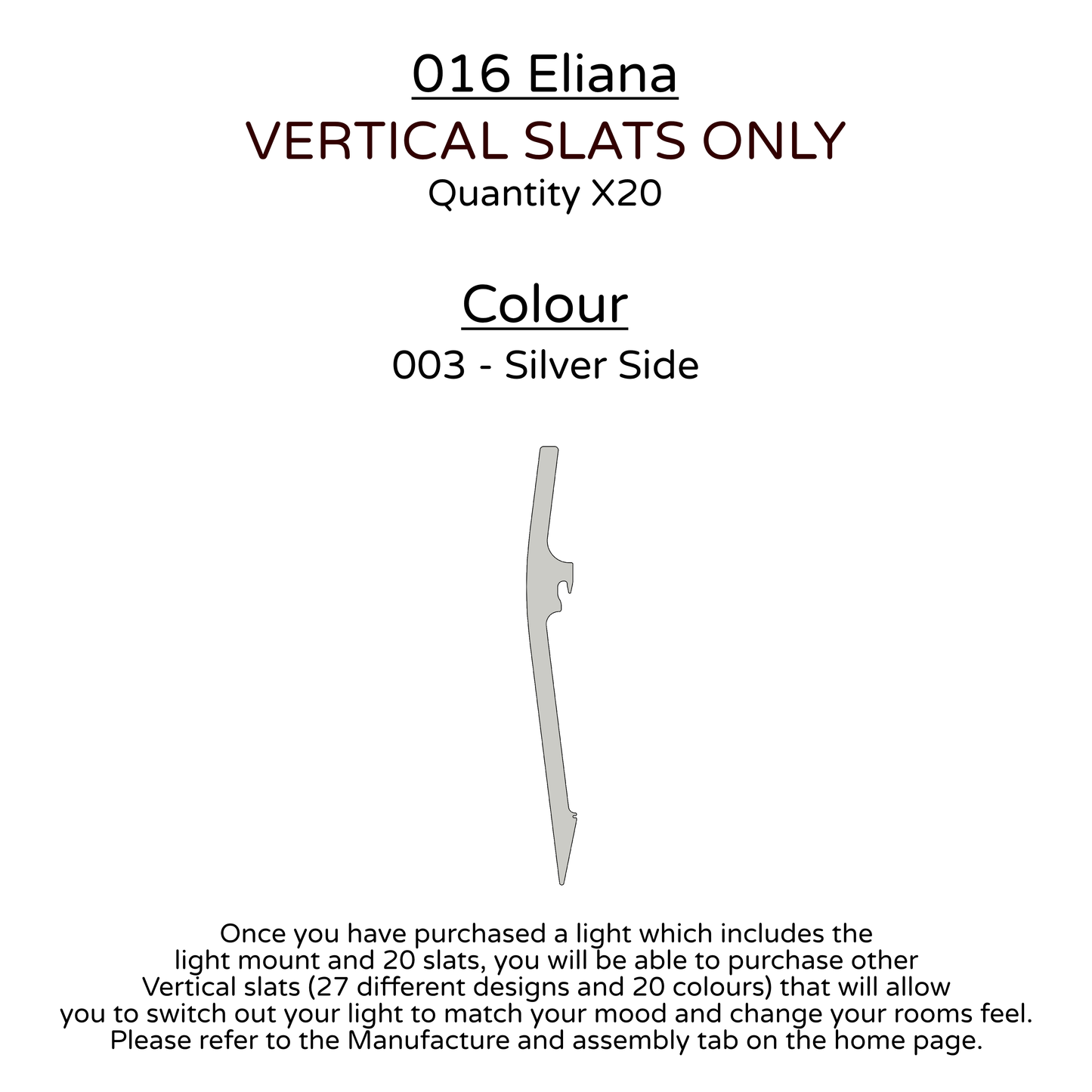 Ceiling Light - Vertical Slats - 016 Eliana