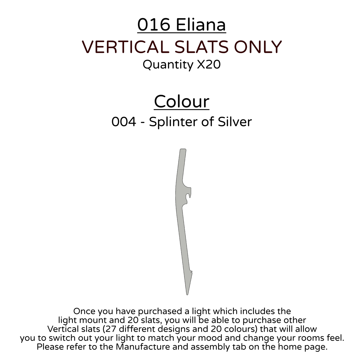 Ceiling Light - Vertical Slats - 016 Eliana