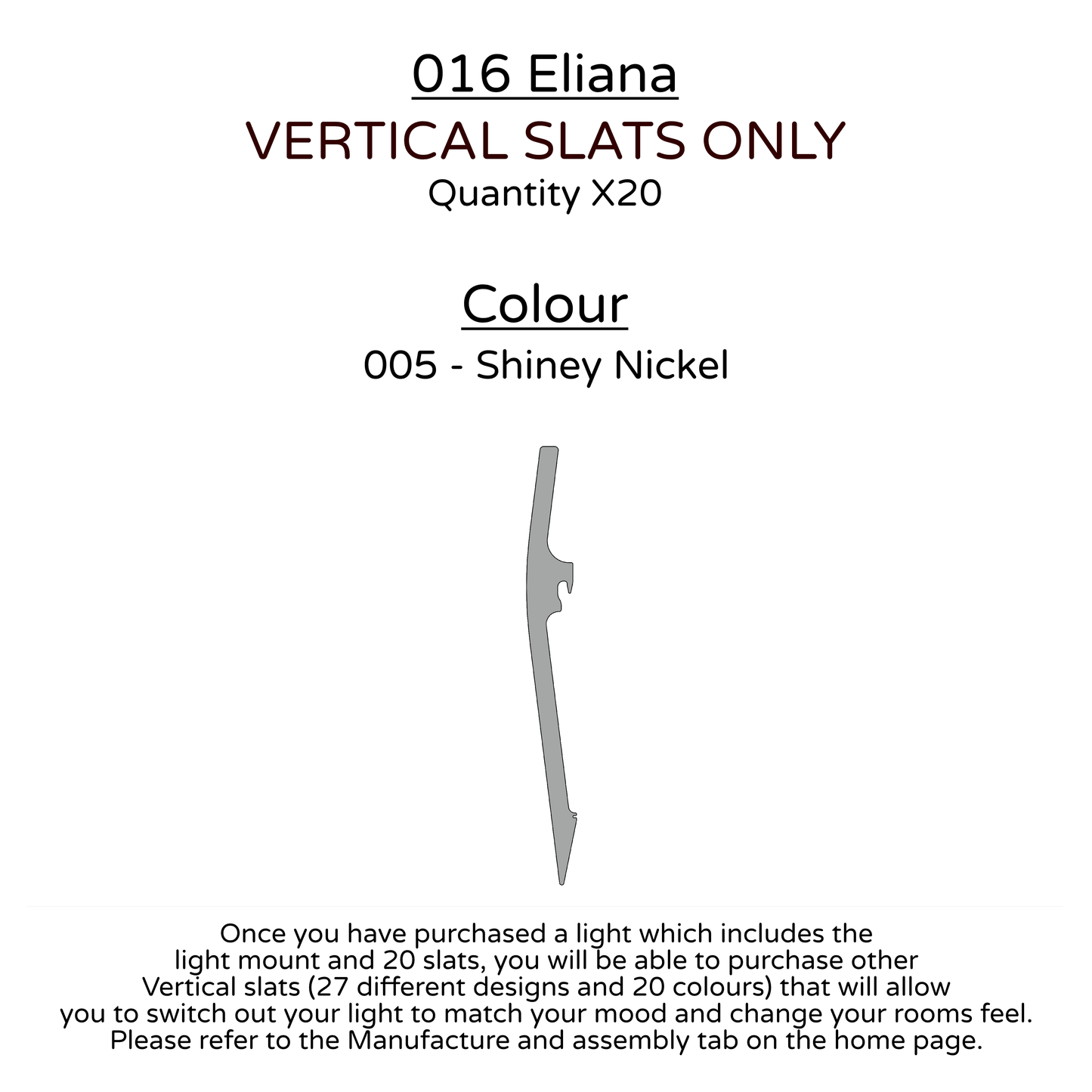 Ceiling Light - Vertical Slats - 016 Eliana