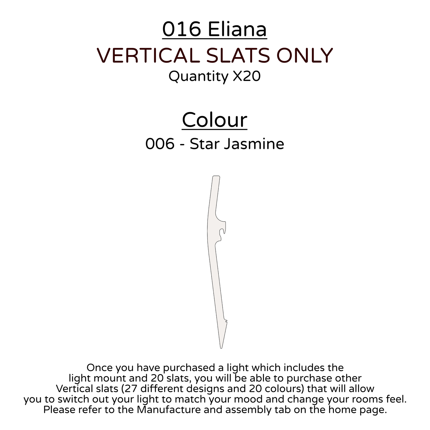 Ceiling Light - Vertical Slats - 016 Eliana