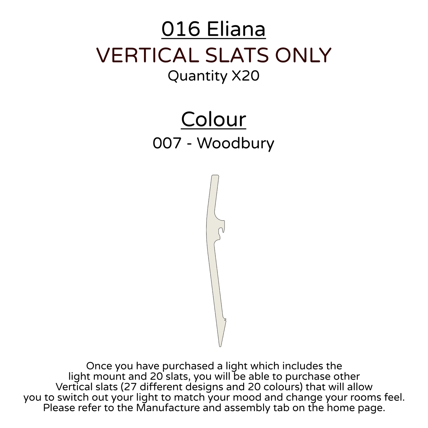 Ceiling Light - Vertical Slats - 016 Eliana