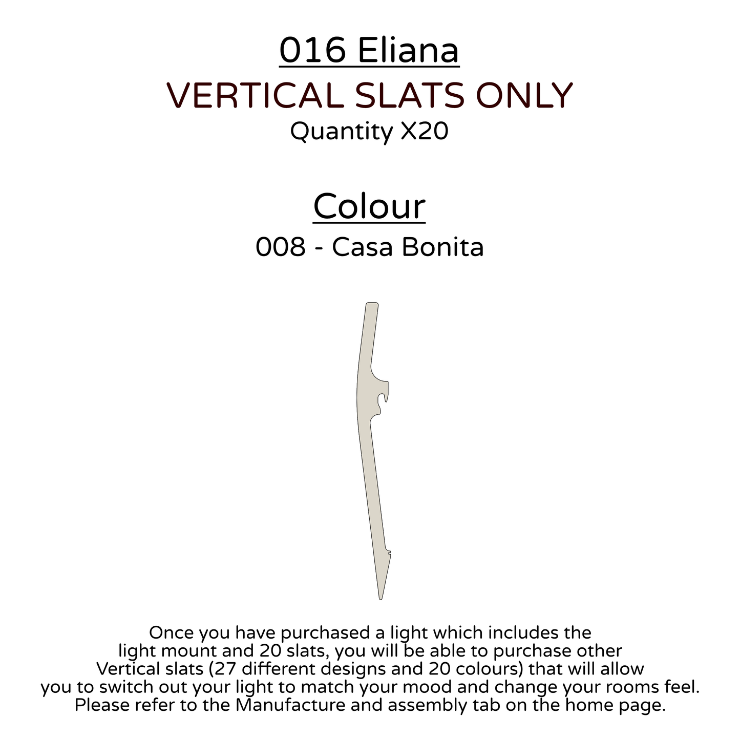 Ceiling Light - Vertical Slats - 016 Eliana