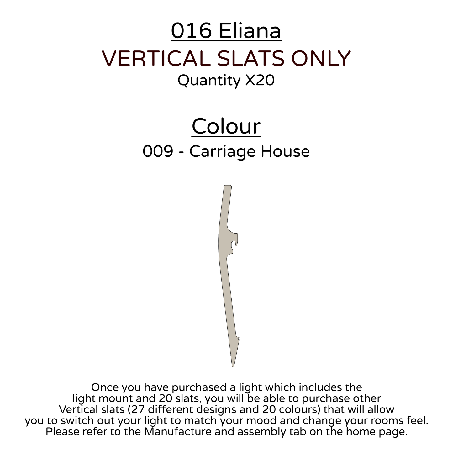 Ceiling Light - Vertical Slats - 016 Eliana