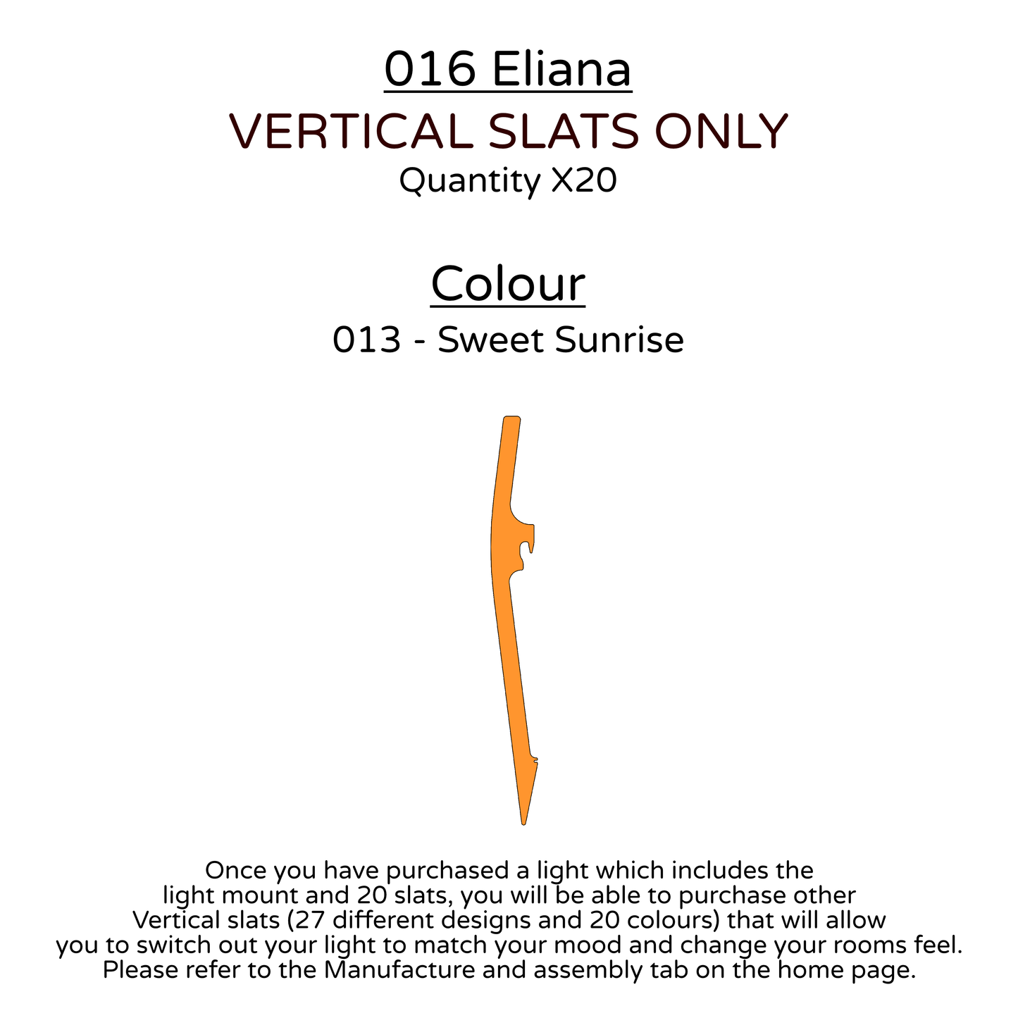 Ceiling Light - Vertical Slats - 016 Eliana