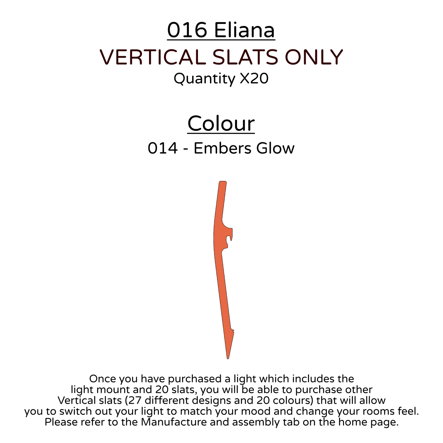 Ceiling Light - Vertical Slats - 016 Eliana