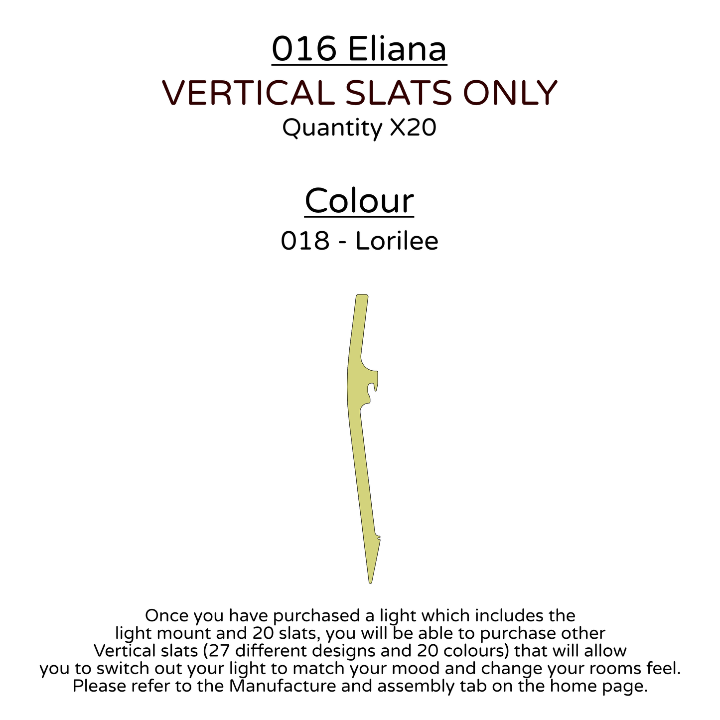 Ceiling Light - Vertical Slats - 016 Eliana