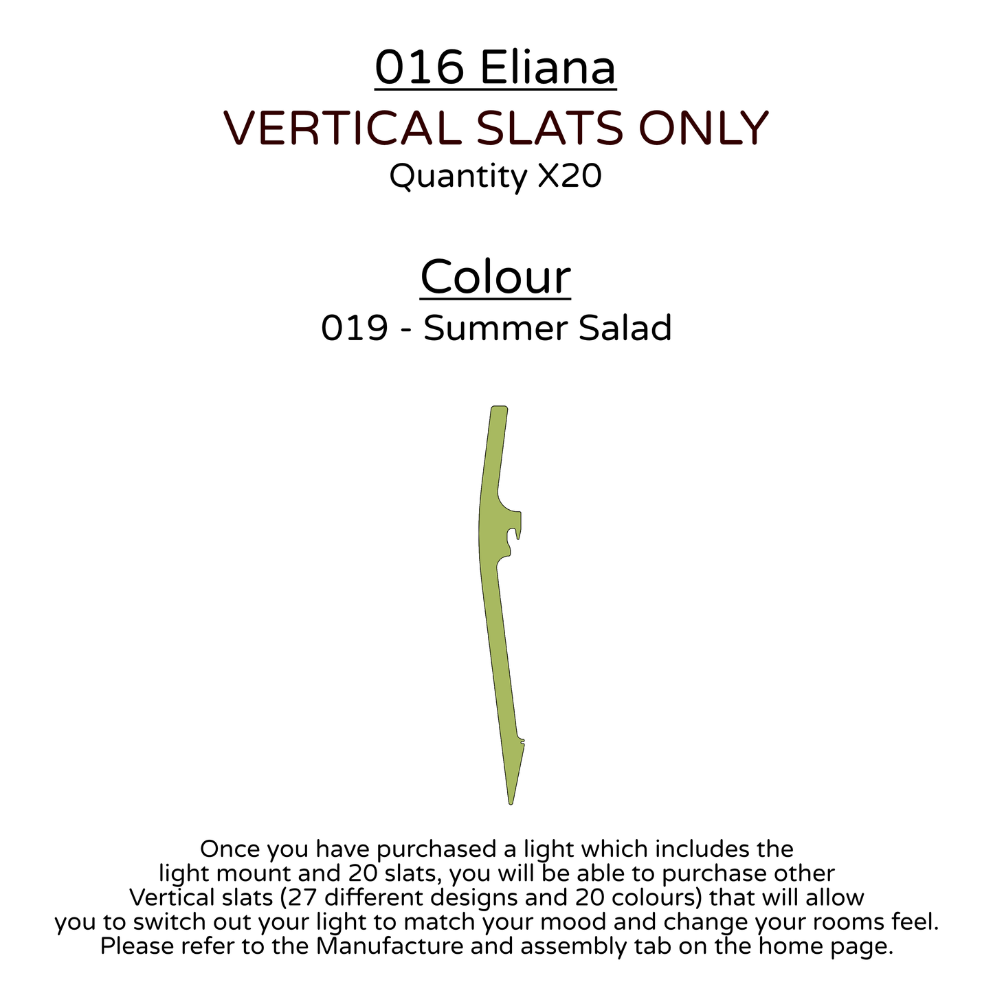 Ceiling Light - Vertical Slats - 016 Eliana