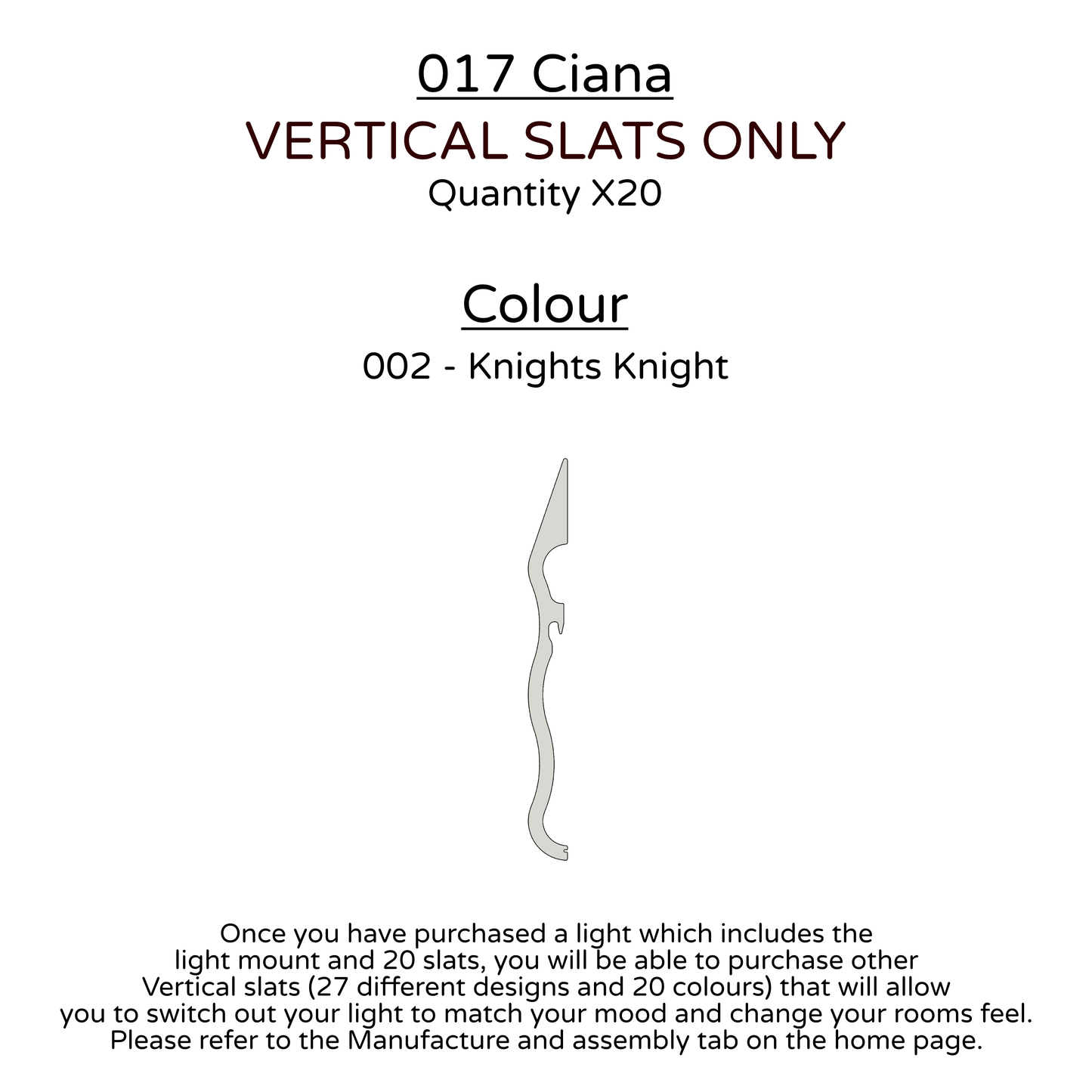 Ceiling Light - Vertical Slats - 017 Ciana