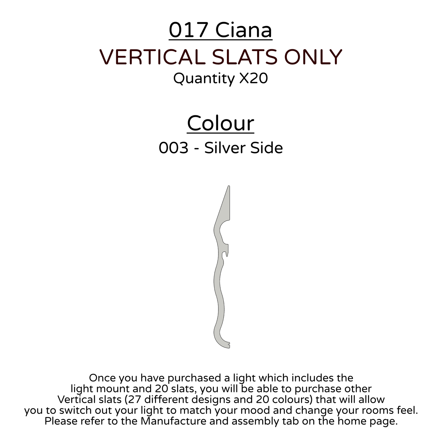 Ceiling Light - Vertical Slats - 017 Ciana