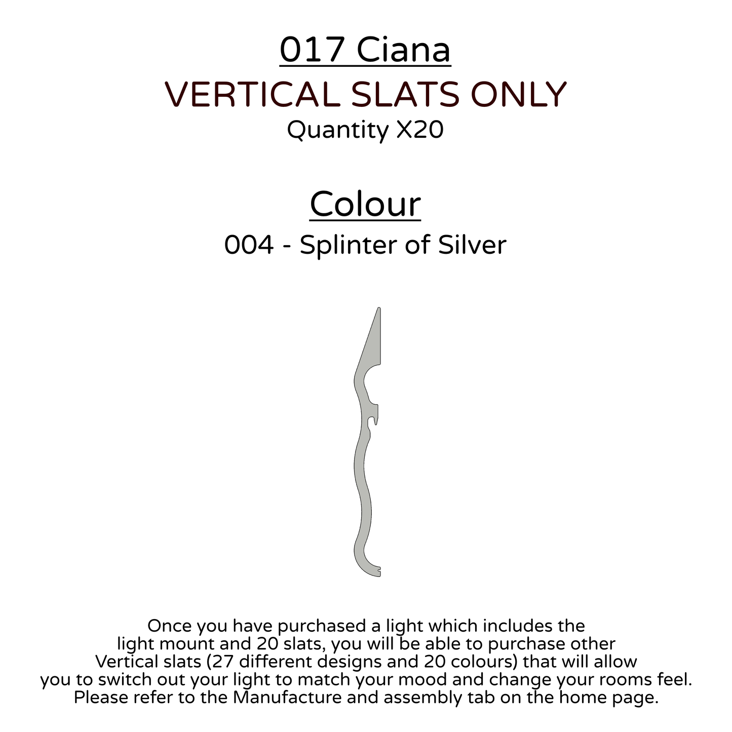 Ceiling Light - Vertical Slats - 017 Ciana