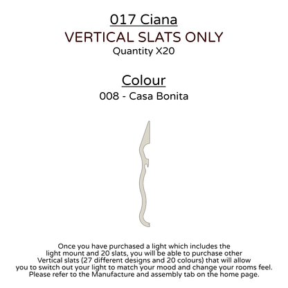 Ceiling Light - Vertical Slats - 017 Ciana
