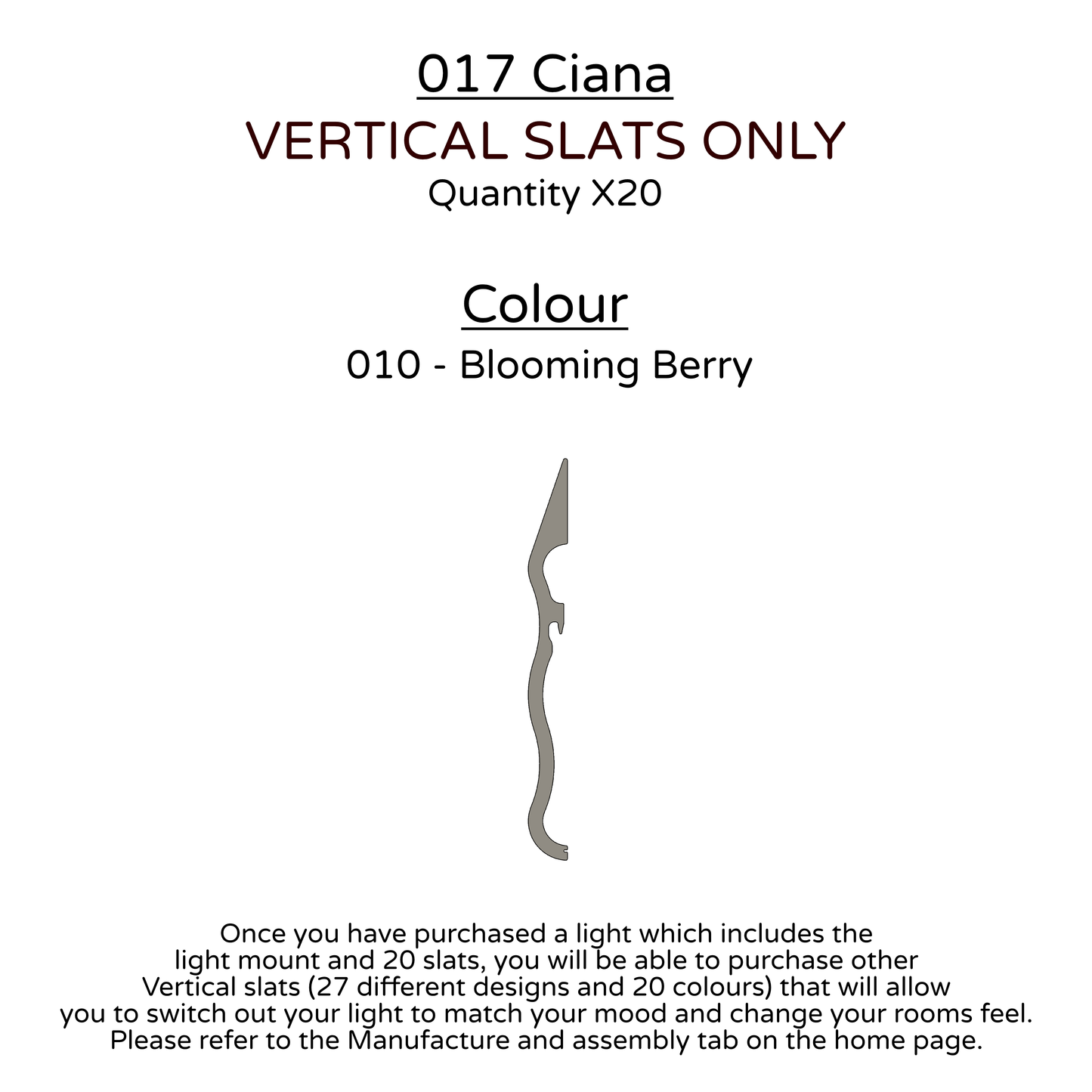 Ceiling Light - Vertical Slats - 017 Ciana