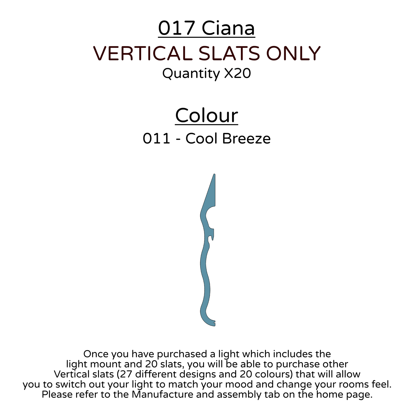 Ceiling Light - Vertical Slats - 017 Ciana