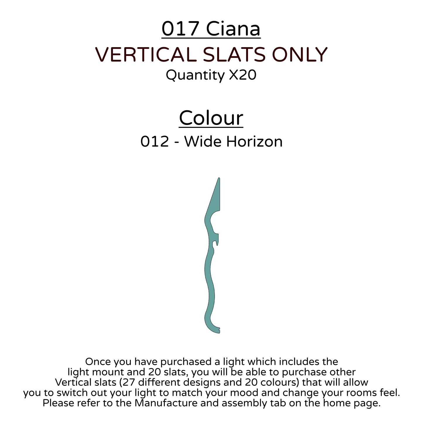 Ceiling Light - Vertical Slats - 017 Ciana