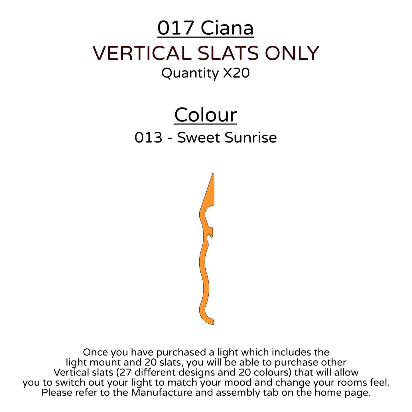 Ceiling Light - Vertical Slats - 017 Ciana