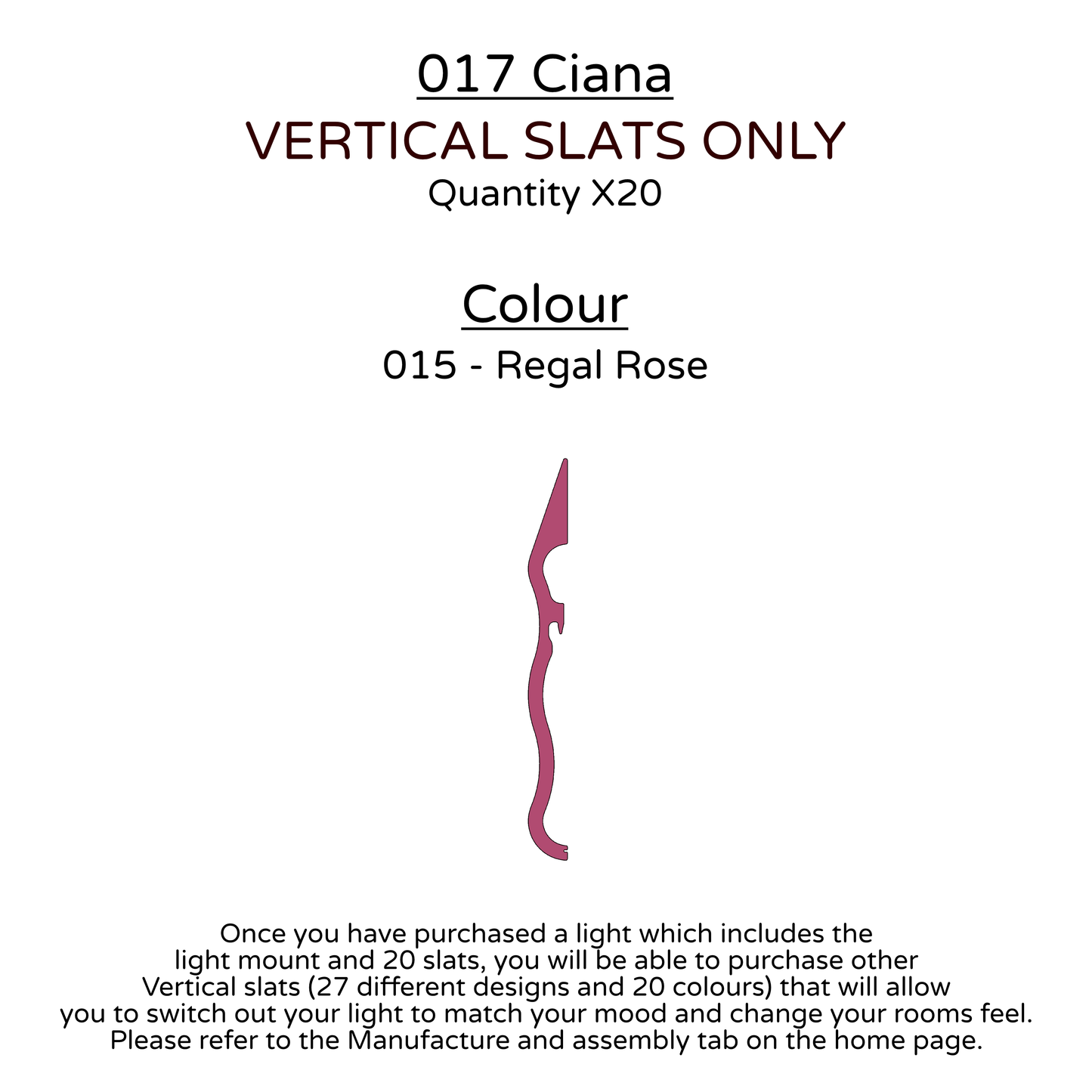 Ceiling Light - Vertical Slats - 017 Ciana