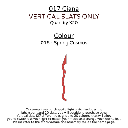 Ceiling Light - Vertical Slats - 017 Ciana