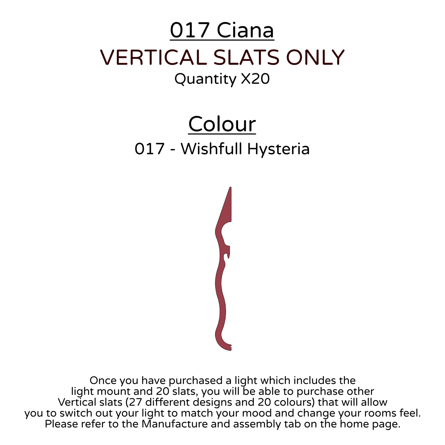 Ceiling Light - Vertical Slats - 017 Ciana