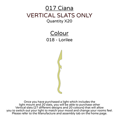 Ceiling Light - Vertical Slats - 017 Ciana