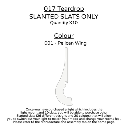 Ceiling Light - Slanted Slats - 017 Teardrop