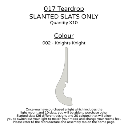 Ceiling Light - Slanted Slats - 017 Teardrop