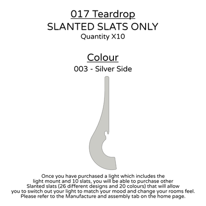 Ceiling Light - Slanted Slats - 017 Teardrop