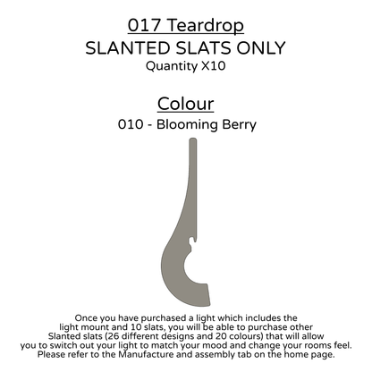 Ceiling Light - Slanted Slats - 017 Teardrop