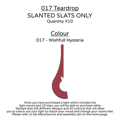 Ceiling Light - Slanted Slats - 017 Teardrop