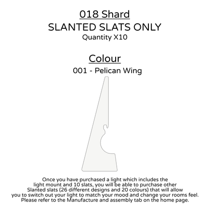 Ceiling Light - Slanted Slats - 018 Shard