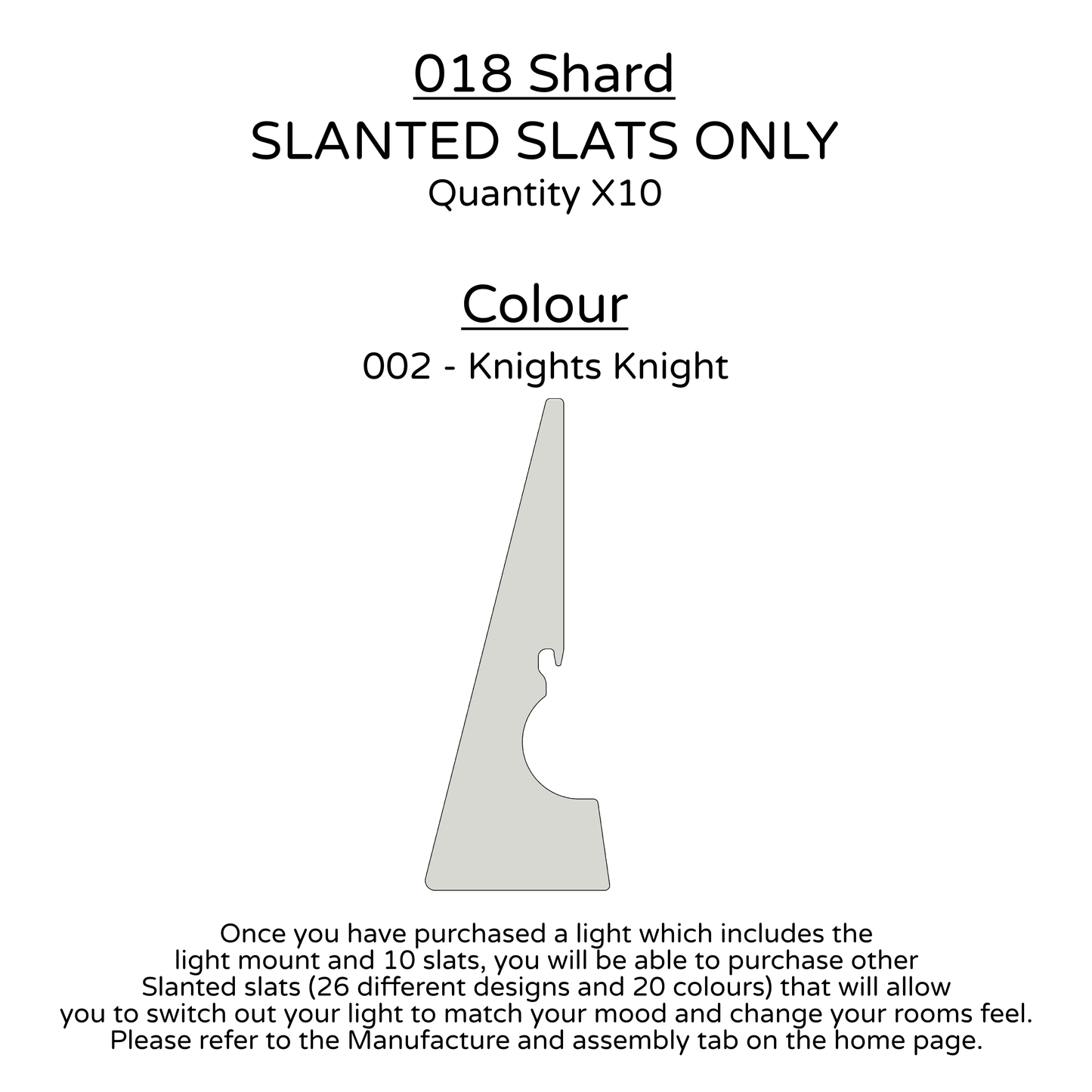 Ceiling Light - Slanted Slats - 018 Shard