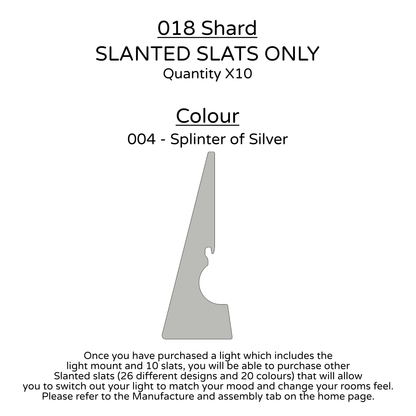 Ceiling Light - Slanted Slats - 018 Shard