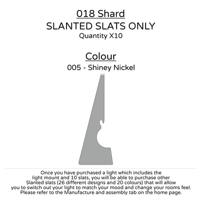 Ceiling Light - Slanted Slats - 018 Shard