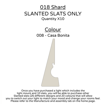Ceiling Light - Slanted Slats - 018 Shard