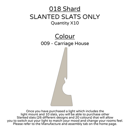 Ceiling Light - Slanted Slats - 018 Shard