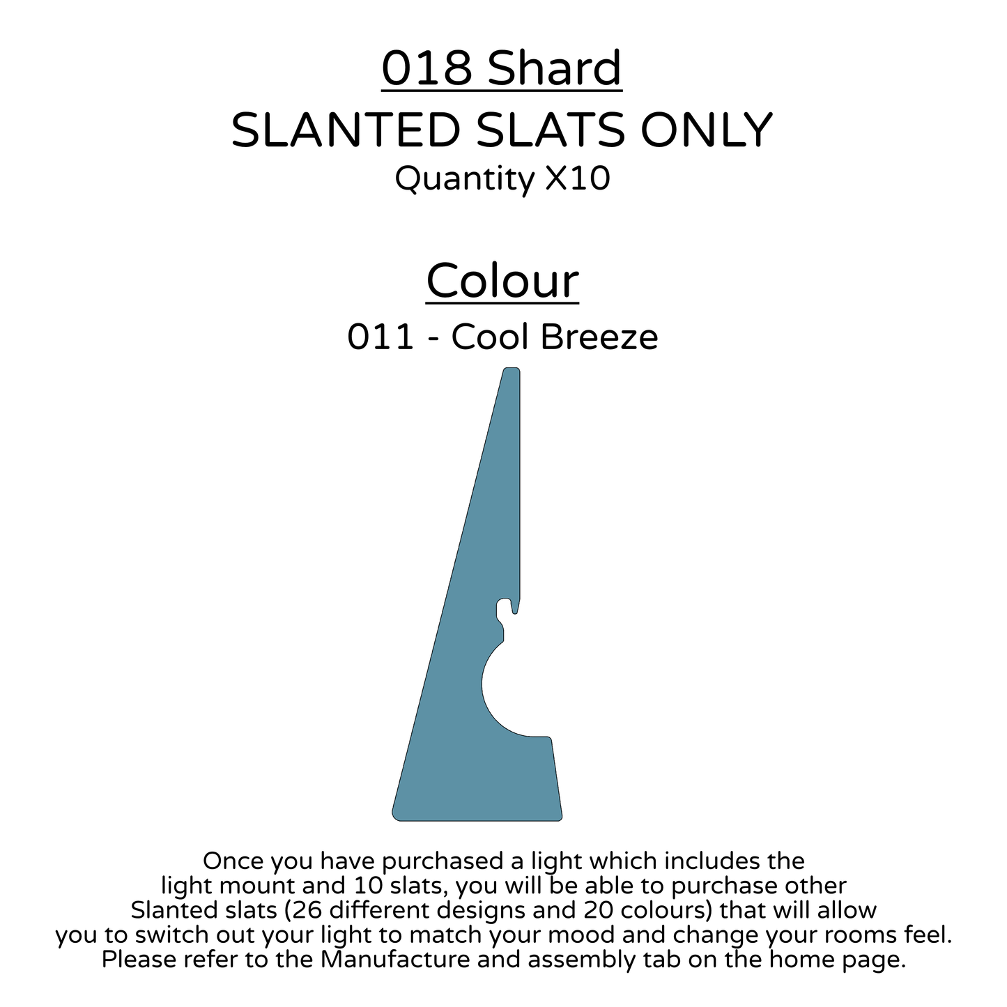 Ceiling Light - Slanted Slats - 018 Shard