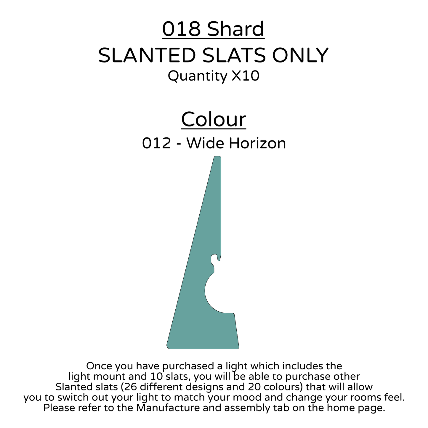 Ceiling Light - Slanted Slats - 018 Shard