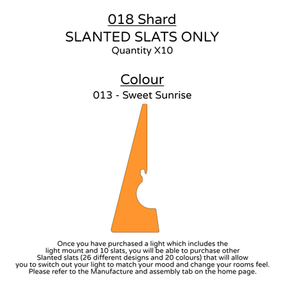 Ceiling Light - Slanted Slats - 018 Shard