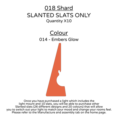 Ceiling Light - Slanted Slats - 018 Shard