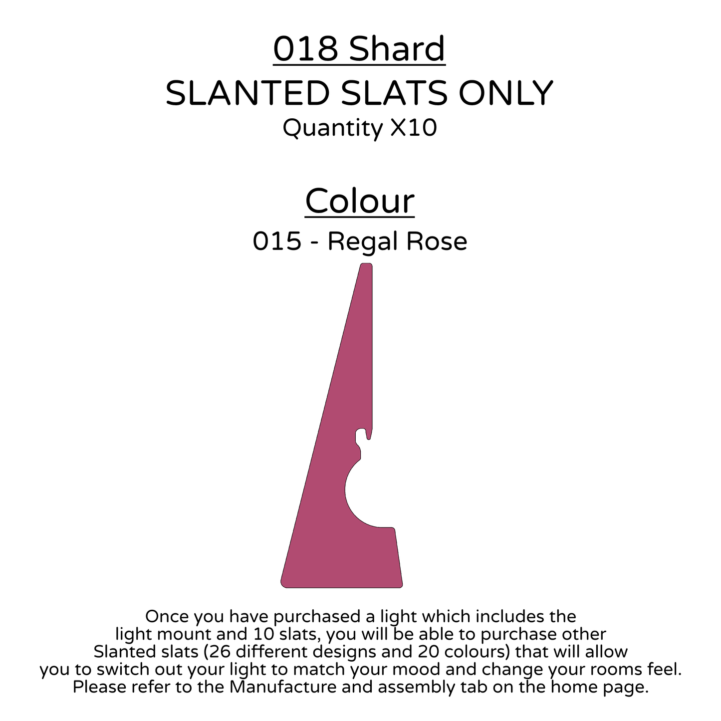 Ceiling Light - Slanted Slats - 018 Shard