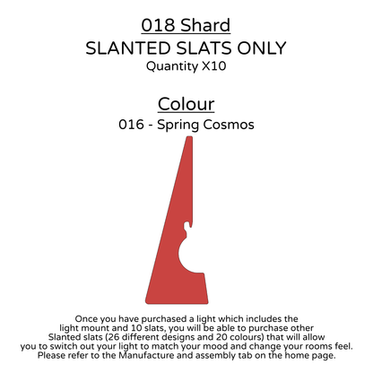 Ceiling Light - Slanted Slats - 018 Shard