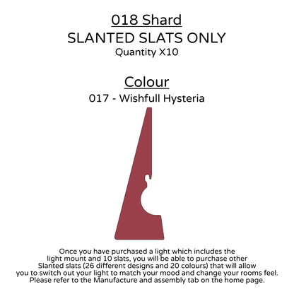 Ceiling Light - Slanted Slats - 018 Shard