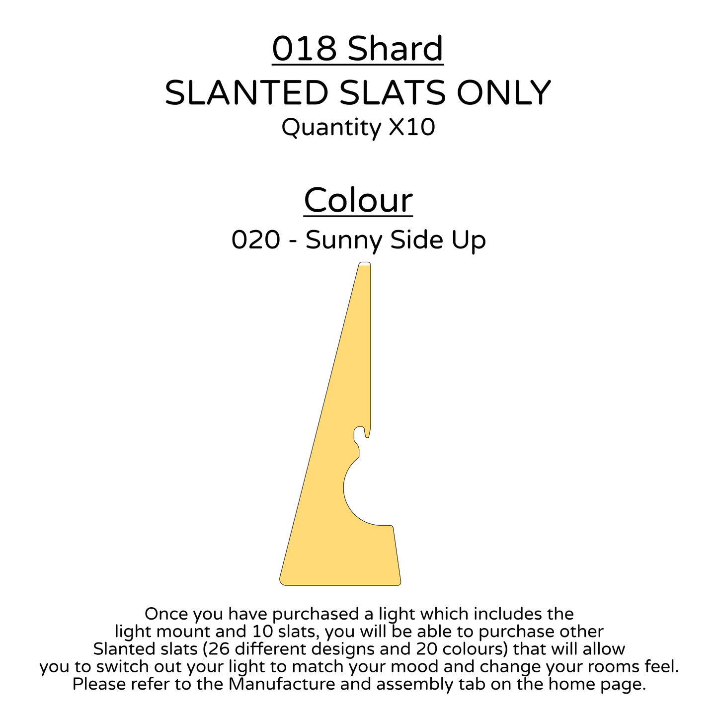 Ceiling Light - Slanted Slats - 018 Shard