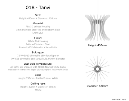 Ceiling Light - Vertical Slats - 018 Tanvi