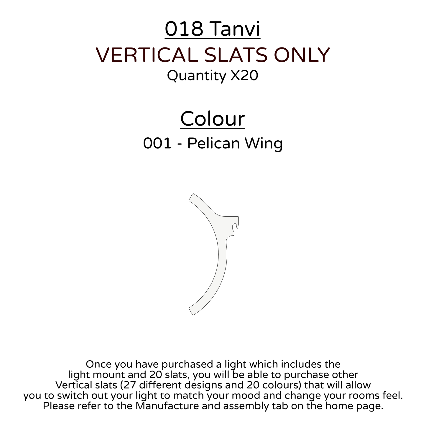 Ceiling Light - Vertical Slats - 018 Tanvi