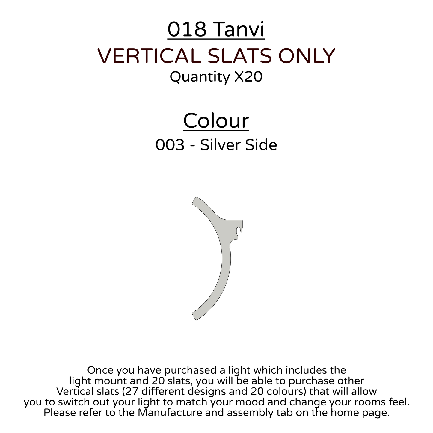 Ceiling Light - Vertical Slats - 018 Tanvi