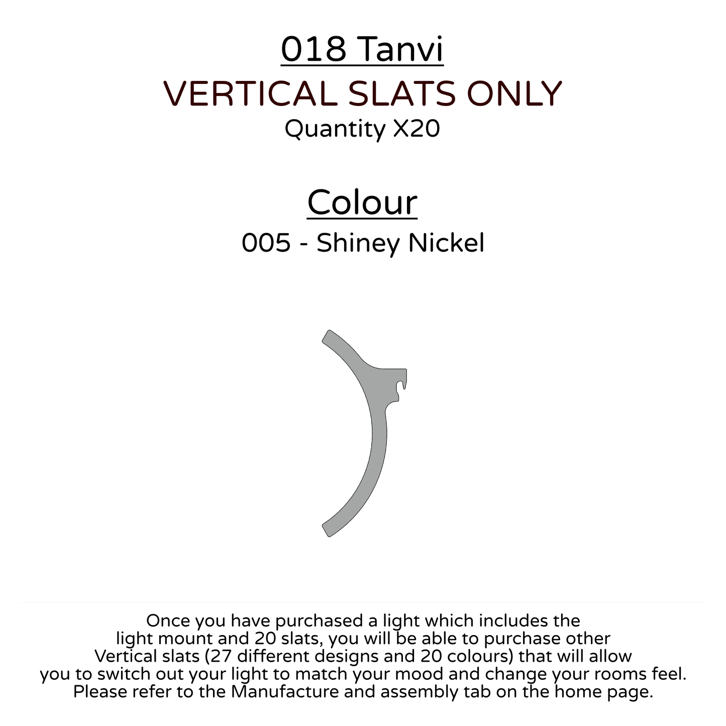 Ceiling Light - Vertical Slats - 018 Tanvi