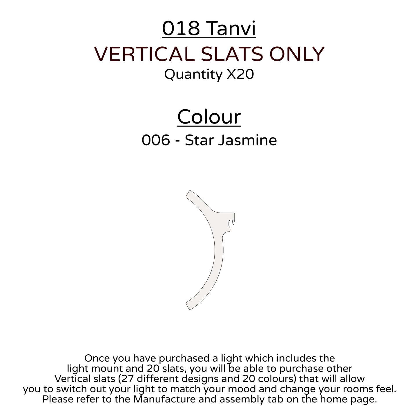 Ceiling Light - Vertical Slats - 018 Tanvi