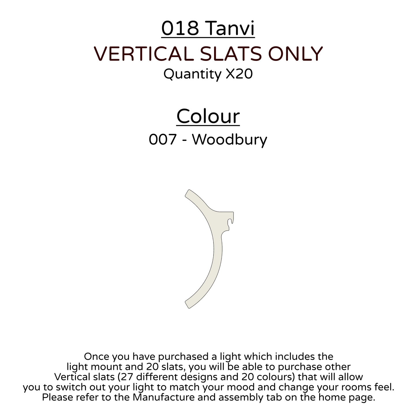 Ceiling Light - Vertical Slats - 018 Tanvi