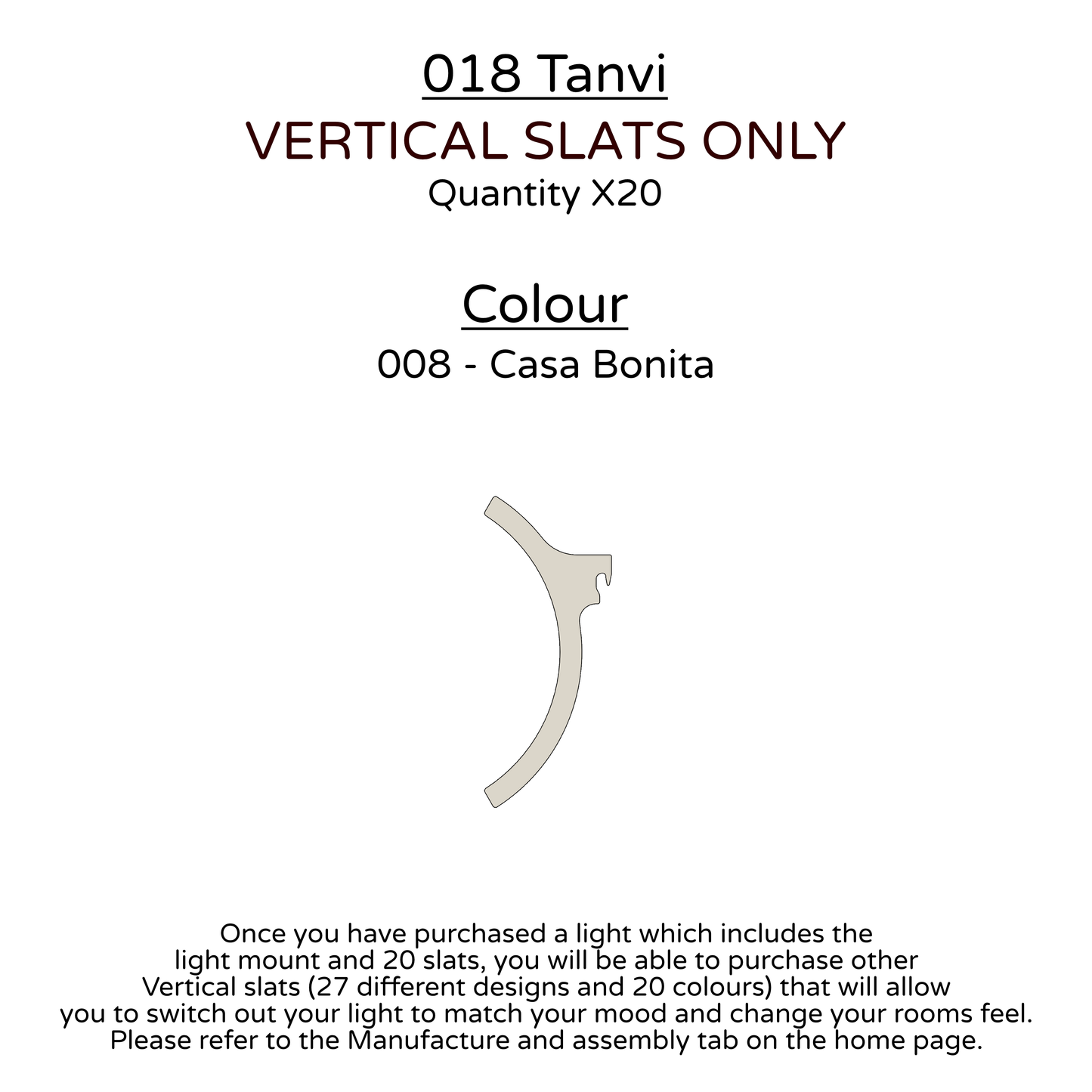 Ceiling Light - Vertical Slats - 018 Tanvi